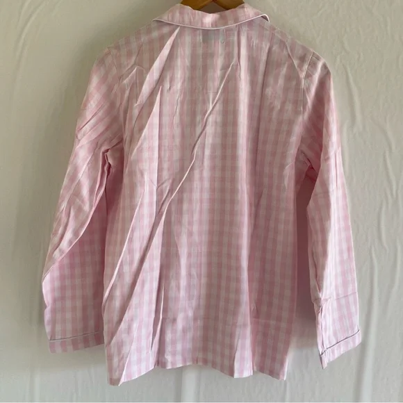 Petite Plume Pink Gingham Pajama Set Size 14